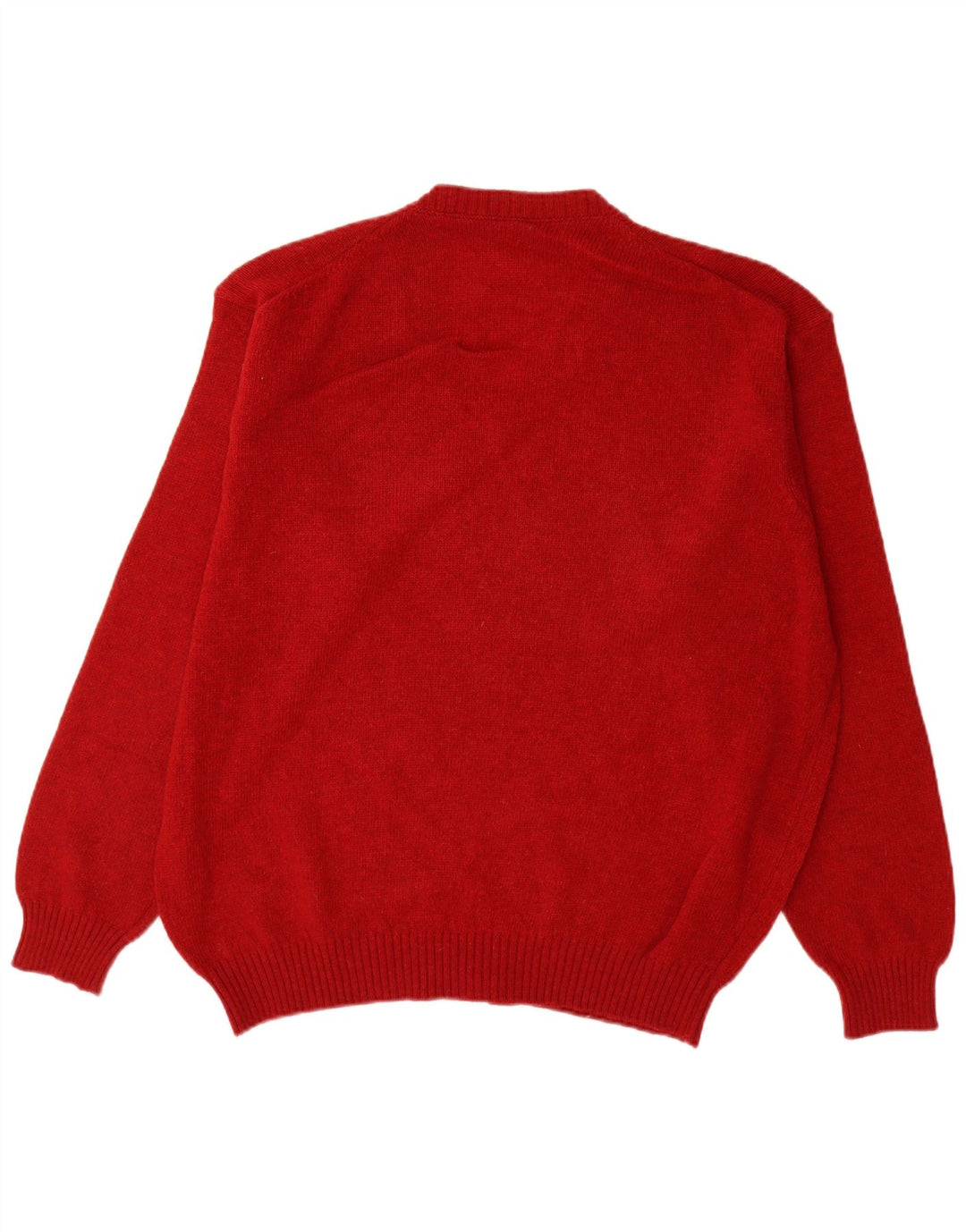 Benetton Jersey Con Cuello En V De Lana Virgen Grande Rojo Hombre