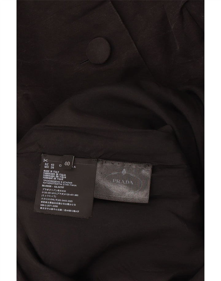 Prada Vestido tubo de manga 3/4 para mujer IT 40 Small Black Cupro