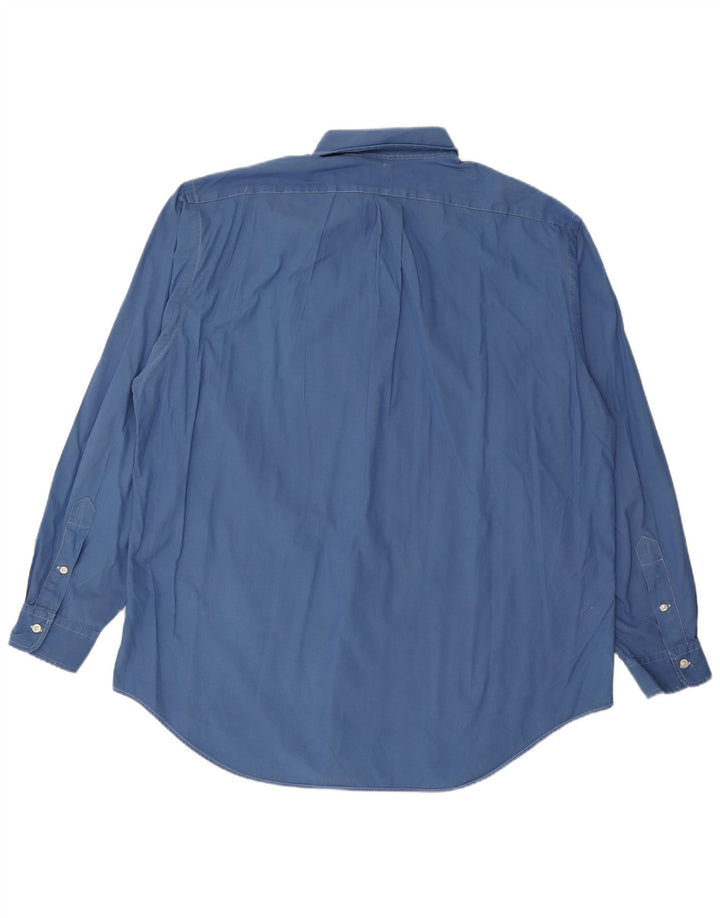 RALPH LAUREN Camisa holgada Yarmouth para hombre Talla 17 XL Algodón azul