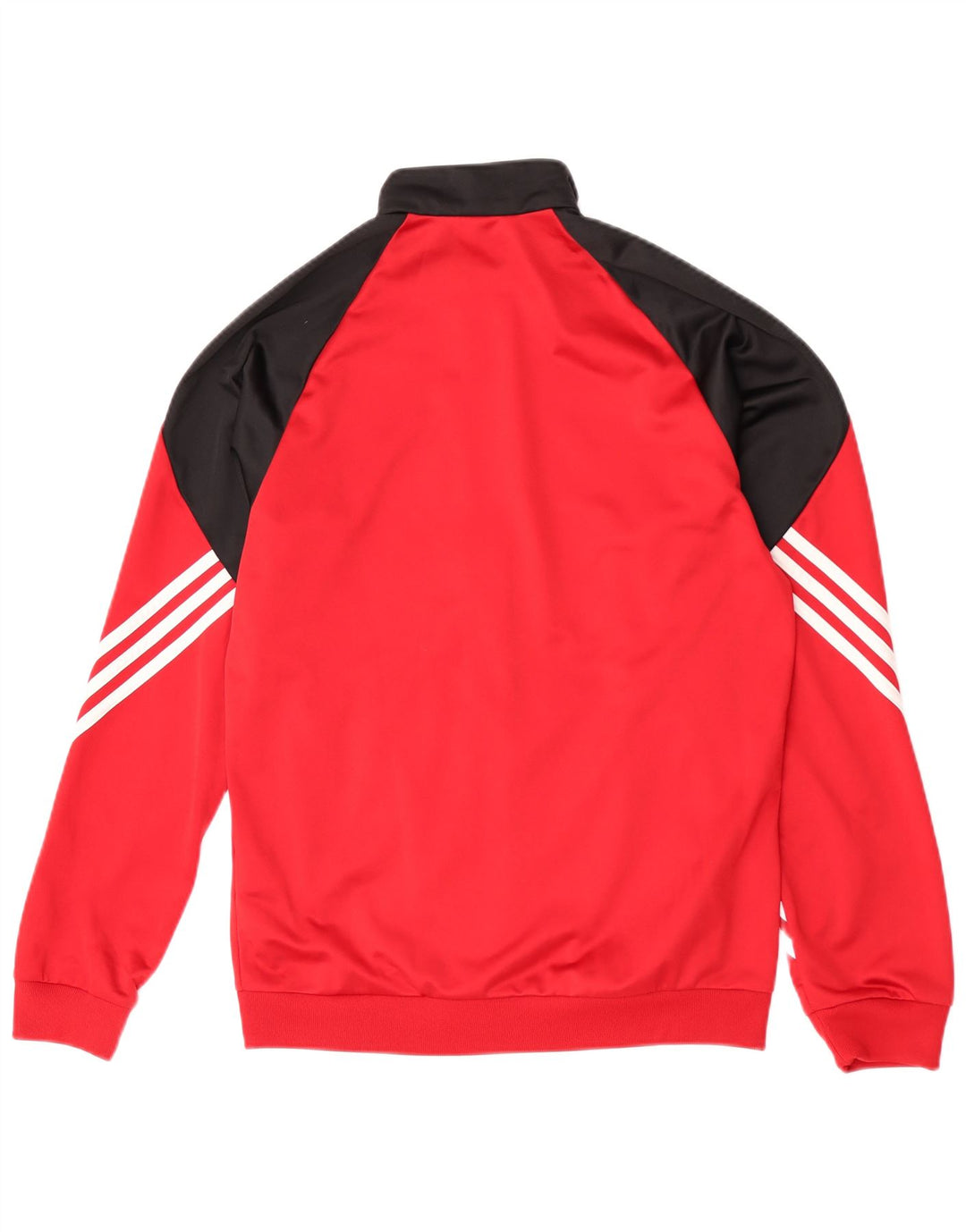 Adidas Hombre Gráfico Chándal Top Chaqueta Pequeño Rojo Colorblock Poliéster