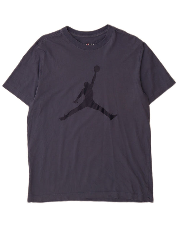 Jordan - Camiseta gráfica para hombre, parte superior de algodón azul marino mediano