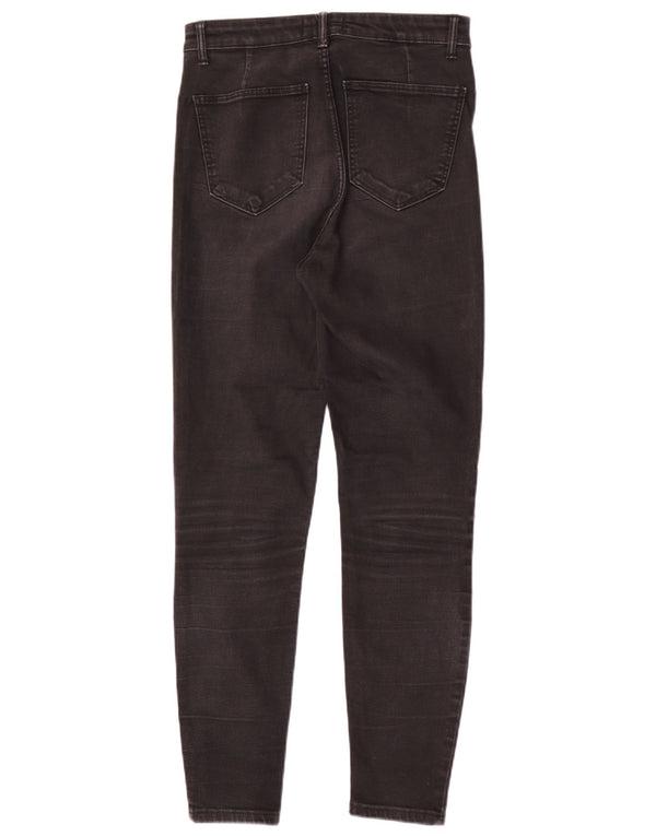 Zara Vaqueros pitillo de cintura alta para mujer EU 40 Medium W30 L28 Negro