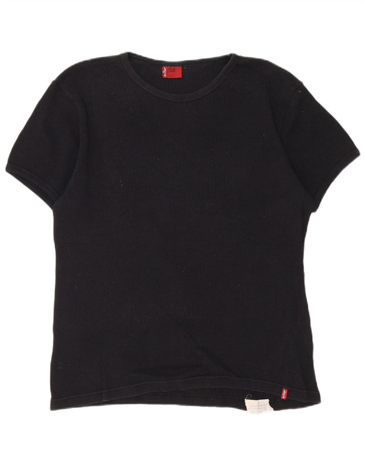 Levi's Hombre Camiseta Top XL Algodón Negro