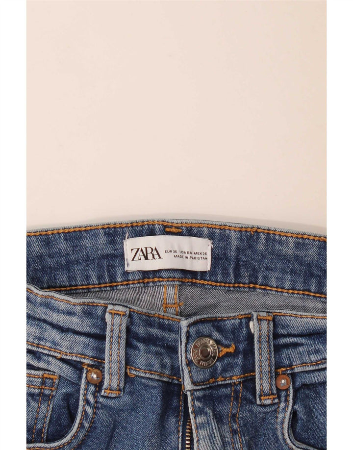 Zara Vaqueros Acampanados Mujer EU 36 XS W26 L25 Azul