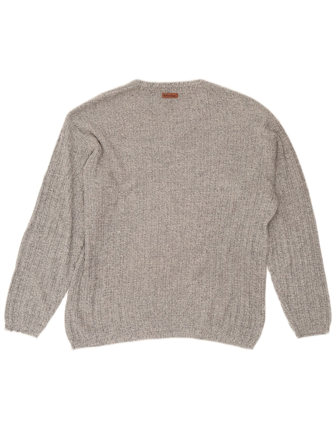 Marlboro Classics Jersey con cuello en V para hombre de algodón moteado gris medio