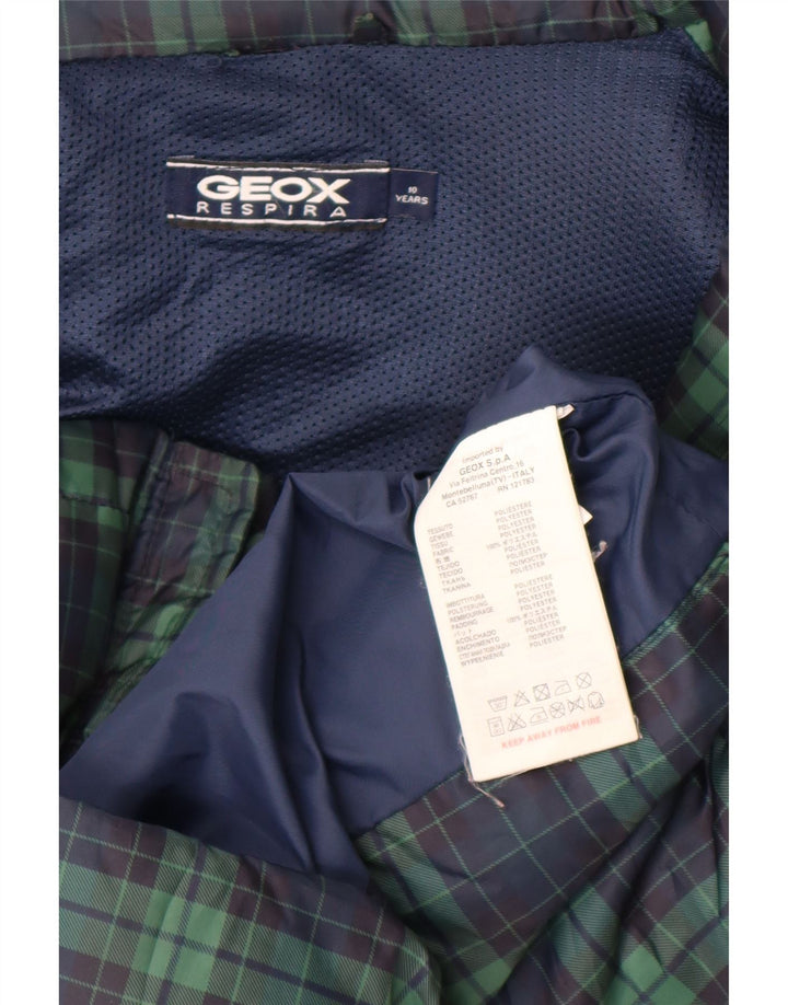 Chaleco acolchado para niño Geox 9-10 años Cuadros verdes Poliéster