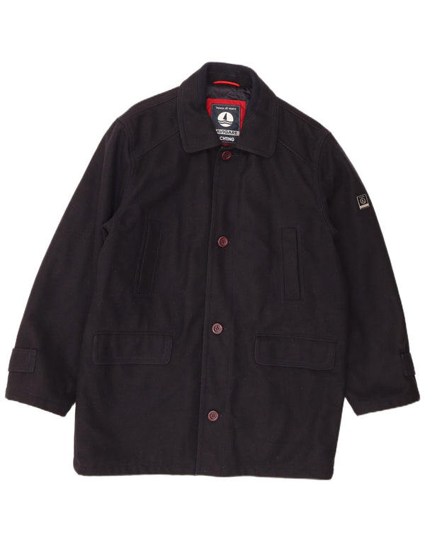 Navigare Abrigo cortavientos para hombre UK 42 XL Lana azul marino