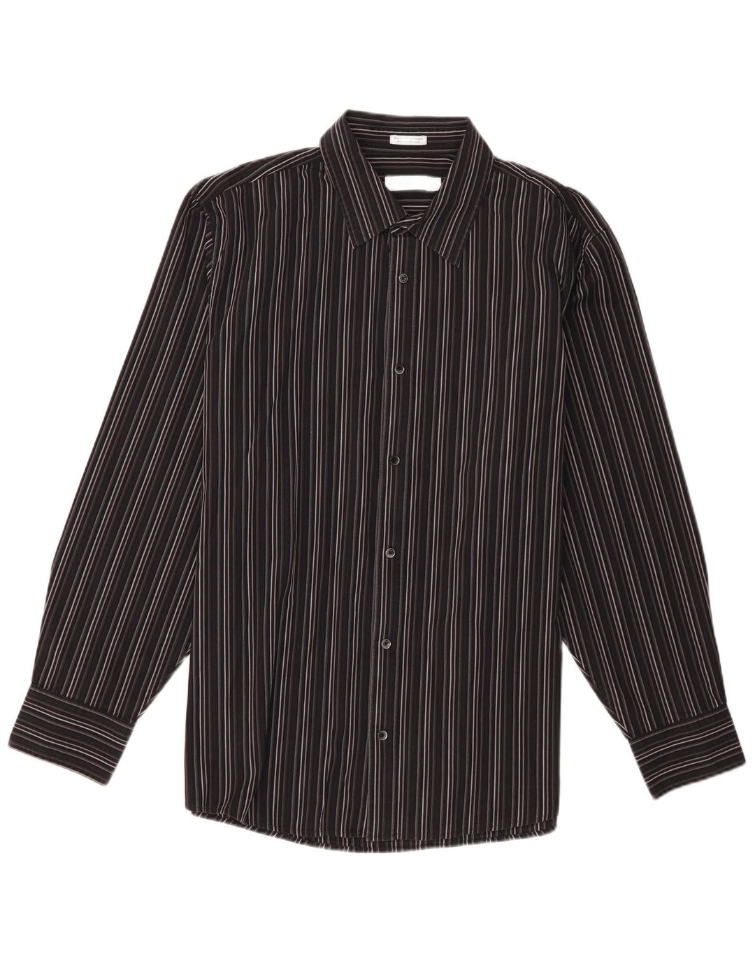 Camisa Calvin Klein para hombre XL Algodón a rayas negras