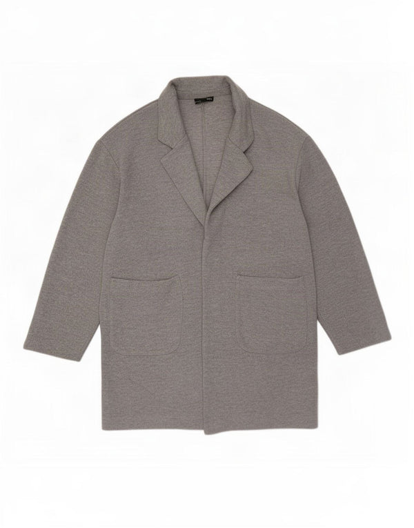 Zara Mujer Abrigo Abierto UK 10 Small Gris
