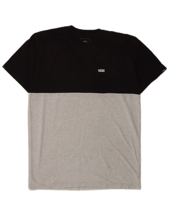 Camiseta Vans Classic Fit de algodón color block en gris medio
