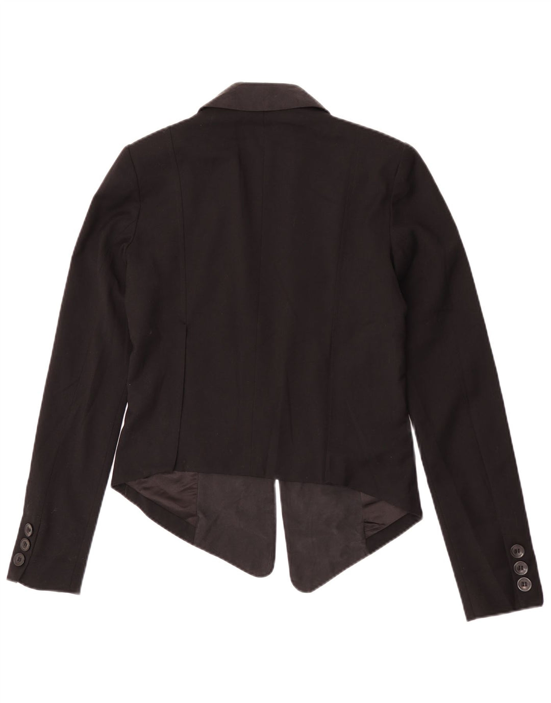 Guess Chaqueta tipo blazer corta para mujer UK 12 Mediana Poliéster negro