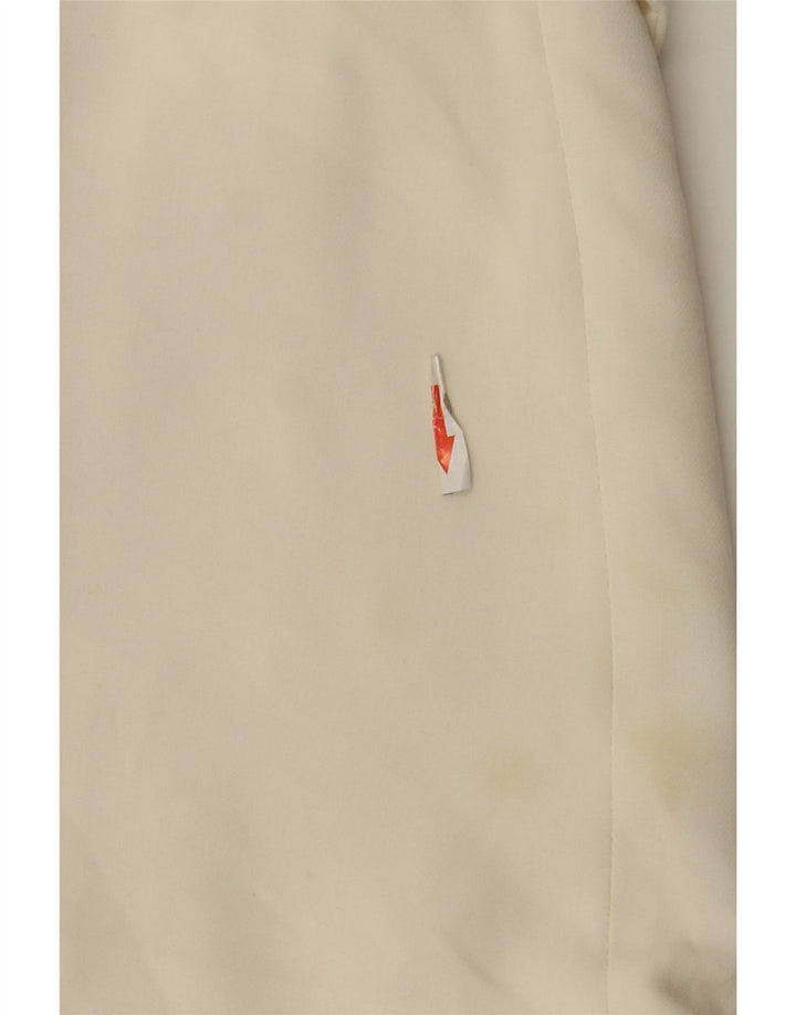 Zara Chaqueta Americana Abierta para Mujer UK 10 Small Off White Poliéster