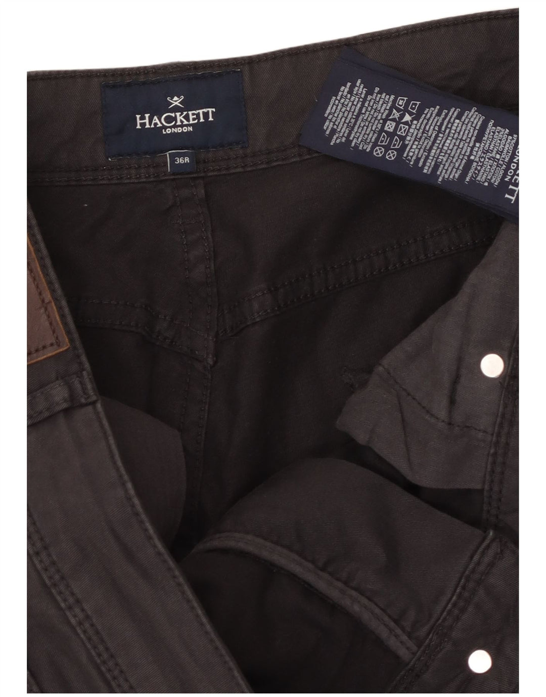 Hackett Mens Slim Casual Pantalones W36 L31 Algodón Marrón