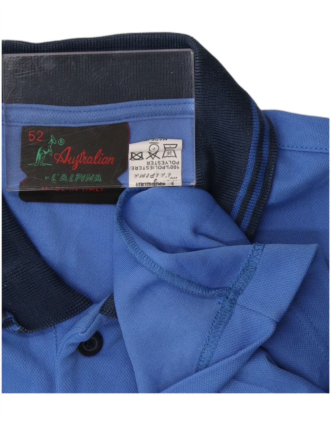 AUSTRALIAN L'ALPINA Polo de rugby para hombre IT 52 Poliéster azul grande
