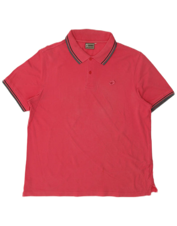 Polo Lotto Hombre Rosa Mediano