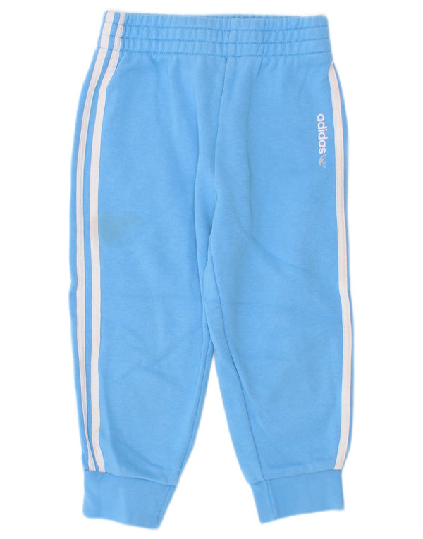 Adidas - Pantalón de chándal para niño (3-4 años, algodón), color azul