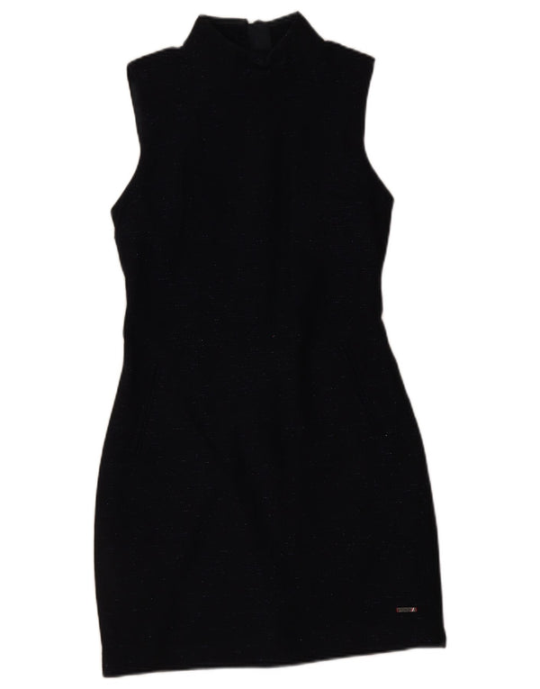 Superdry Vestido ajustado sin mangas para mujer UK 6 XS Lana moteada azul marino