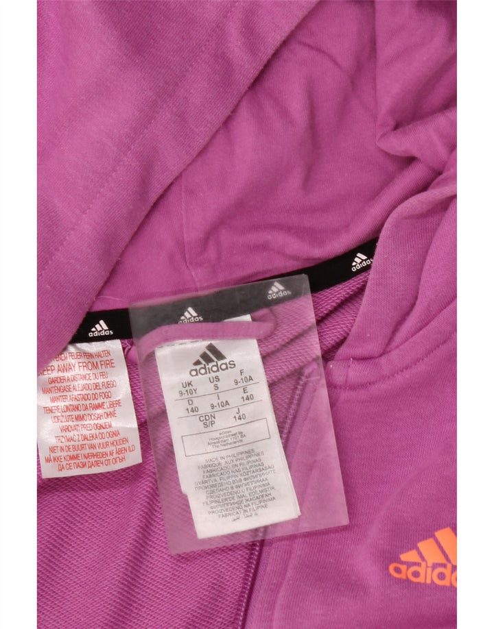 ADIDAS Sudadera con capucha y cremallera gráfica para niña 9-10 años Algodón morado