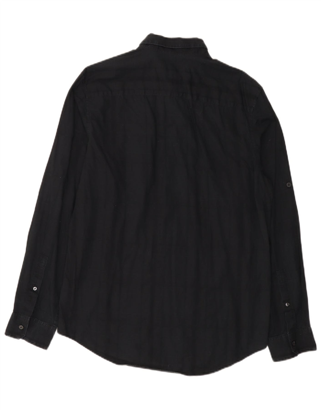Calvin Klein Camisa de corte clásico para hombre Algodón azul marino mediano