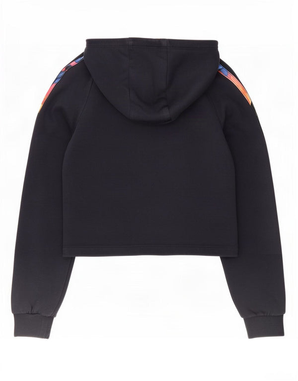 Adidas - Sudadera con capucha para niña, diseño gráfico, 9-10 años, algodón, azul marino