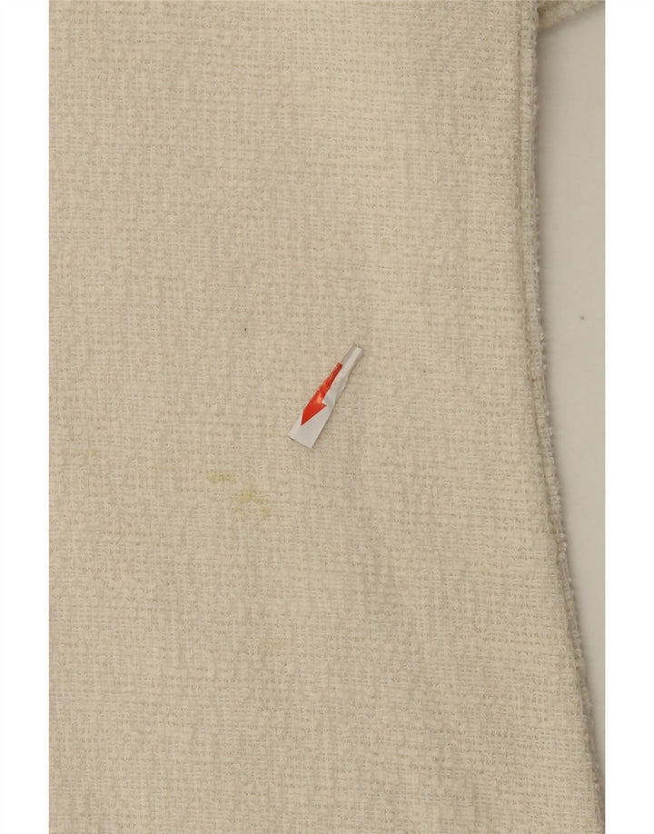 Zara Mujer Vestido Tubo Reino Unido 8 Pequeño Algodón Blanco Roto