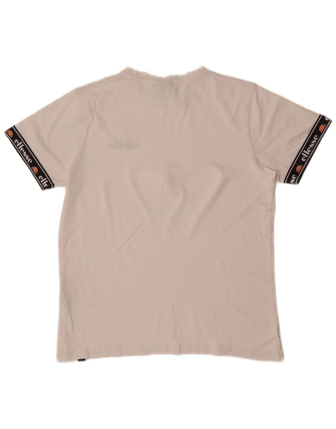 Ellesse Hombre Camiseta Gráfica Top Medium Blanco Colorblock Algodón