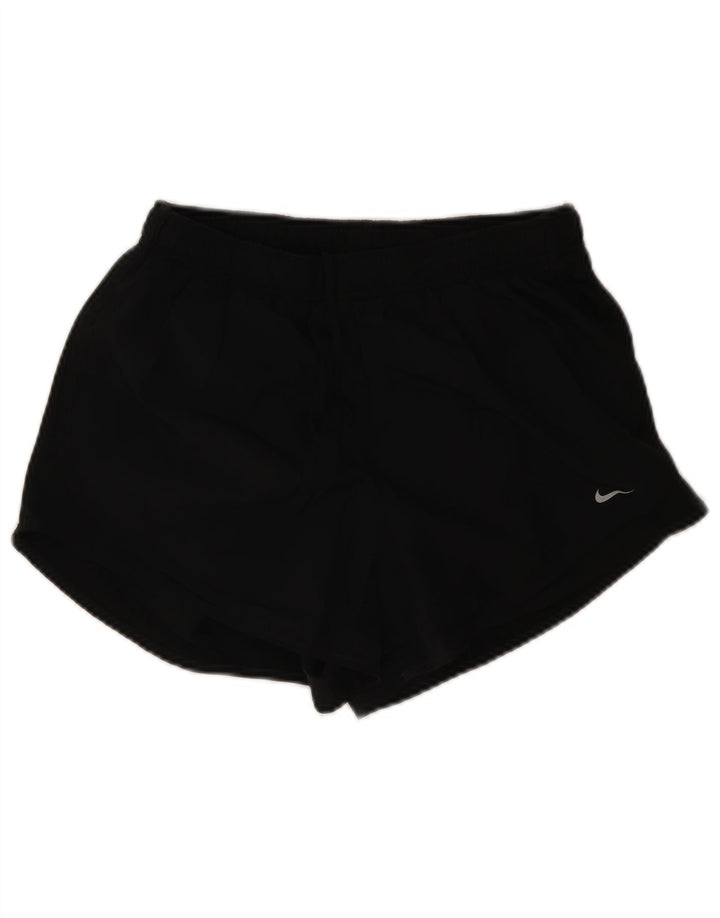 Nike - Pantalones cortos deportivos Dri Fit para mujer, talla 40, talla grande, poliéster negro