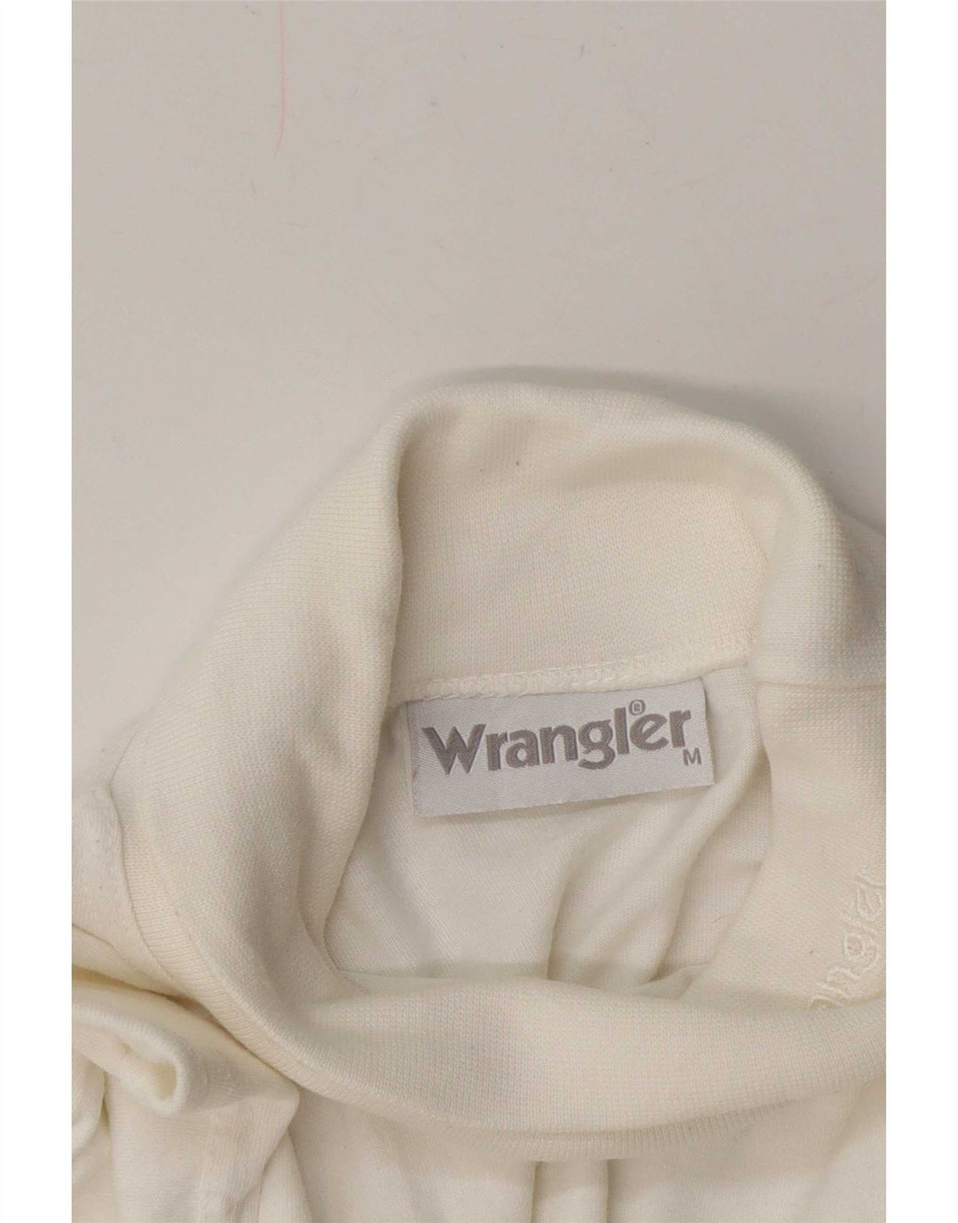 Wrangler Top con cuello vuelto y manga larga para hombre, color blanco mediano