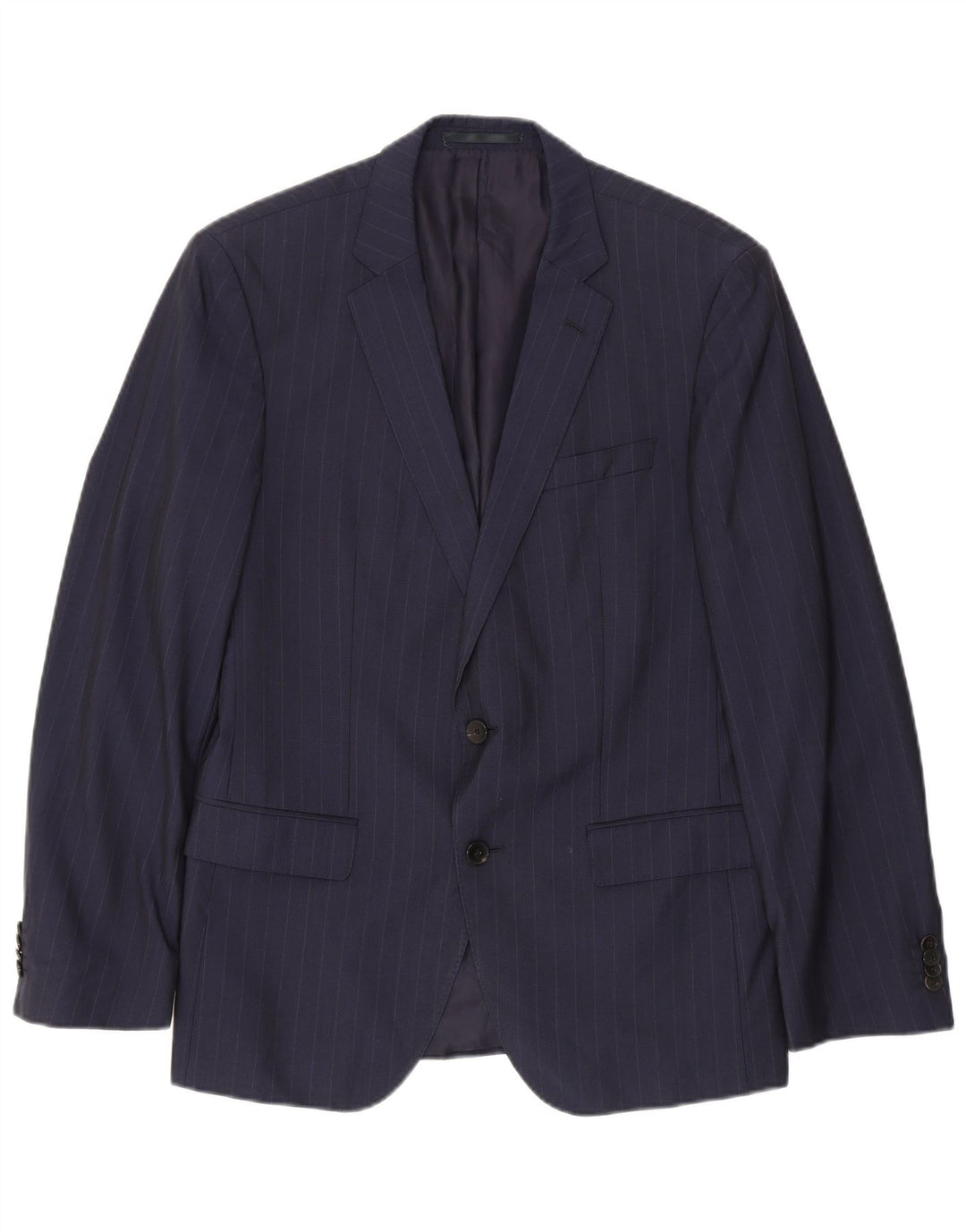 Hugo Boss Chaqueta tipo blazer de 2 botones para hombre EU 50 Large Azul marino a rayas