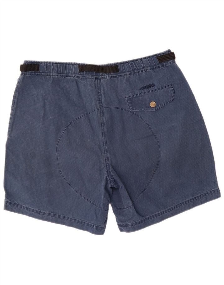 Musto Pantalones cortos chinos para hombre grande W34 azul marino