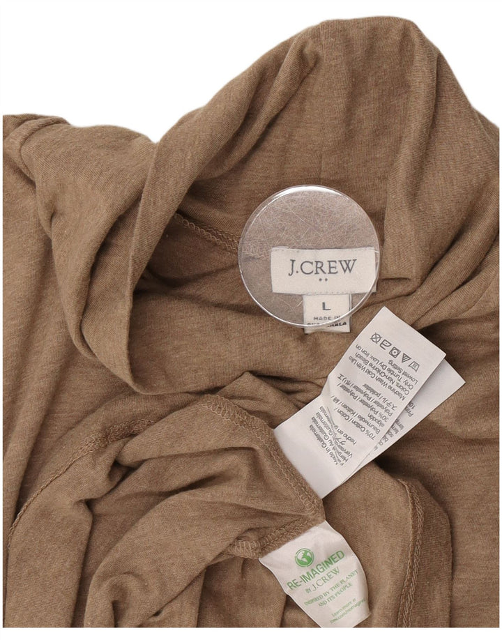 J. Crew Blusa con cuello vuelto para mujer UK 44 Grande Algodón marrón