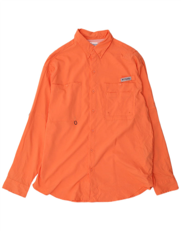 Camisa Columbia Hombre Mediana Naranja Poliéster