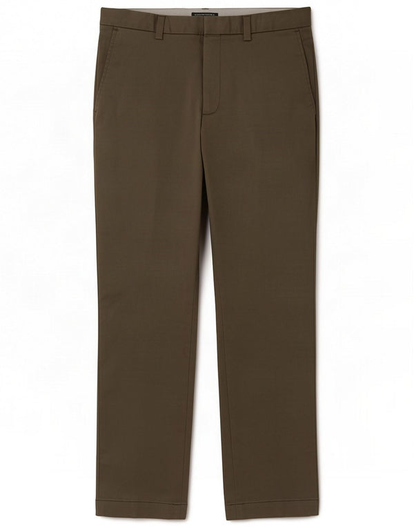Banana Republic Pantalón chino recto Aiden para hombre W34 L32 Algodón caqui