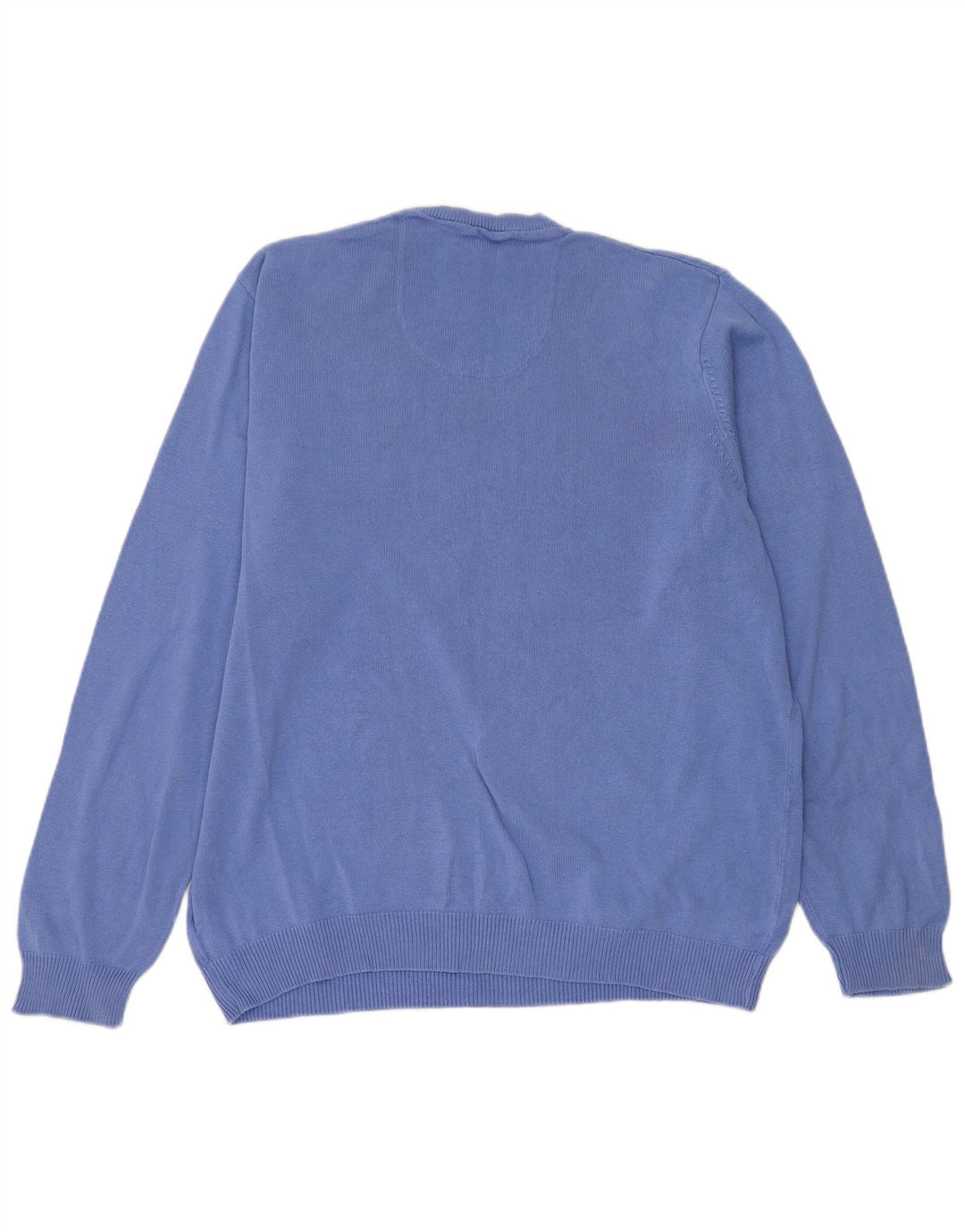 Marks & Spencer Jersey Regular Fit con Cuello en V para Hombre Algodón Azul Grande