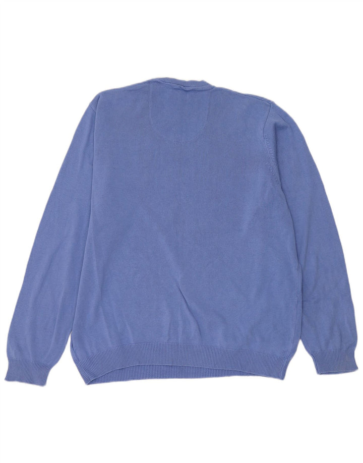 Marks & Spencer Jersey Regular Fit con Cuello en V para Hombre Algodón Azul Grande