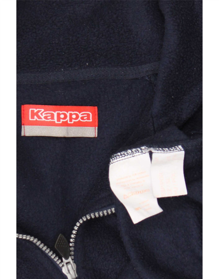 Kappa Hombre Zip Neck Fleece Jumper Small Azul Marino Poliéster