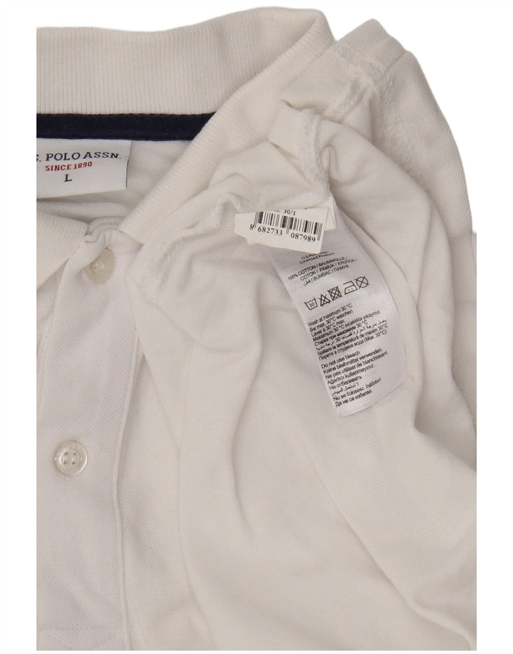 Asociación de Polo de EE. UU. Camisa Hombre Grande Algodón Blanco