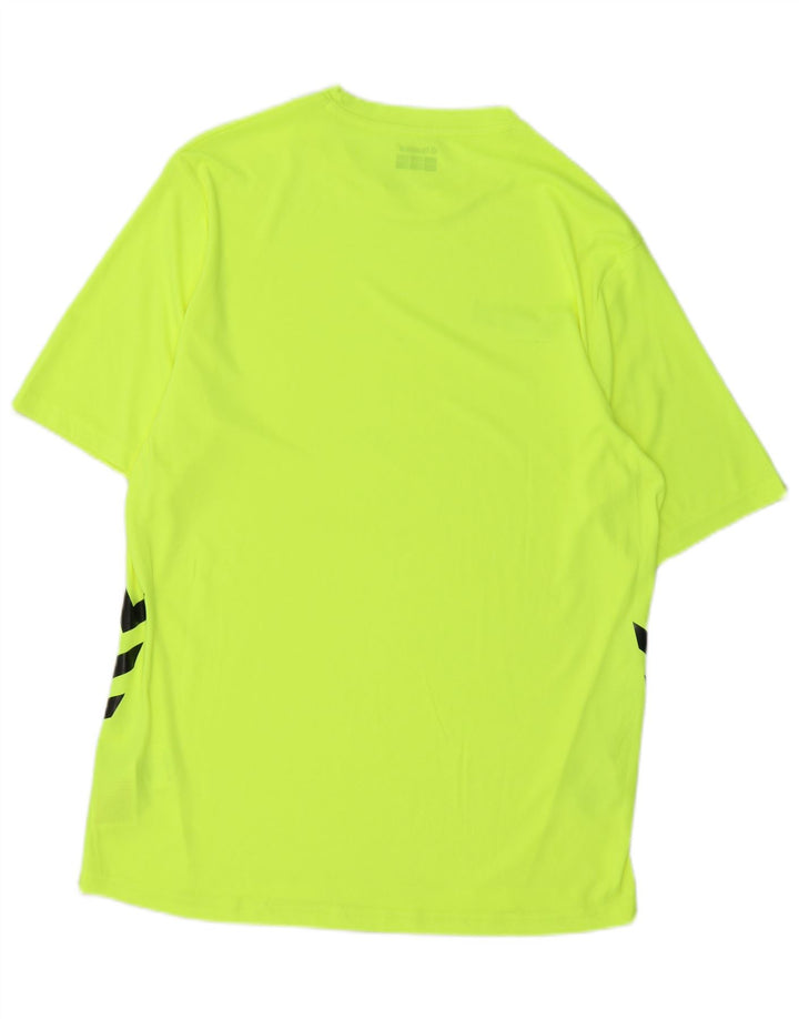 Hummel Hombre Camiseta Gráfica Top Poliéster Verde Medio
