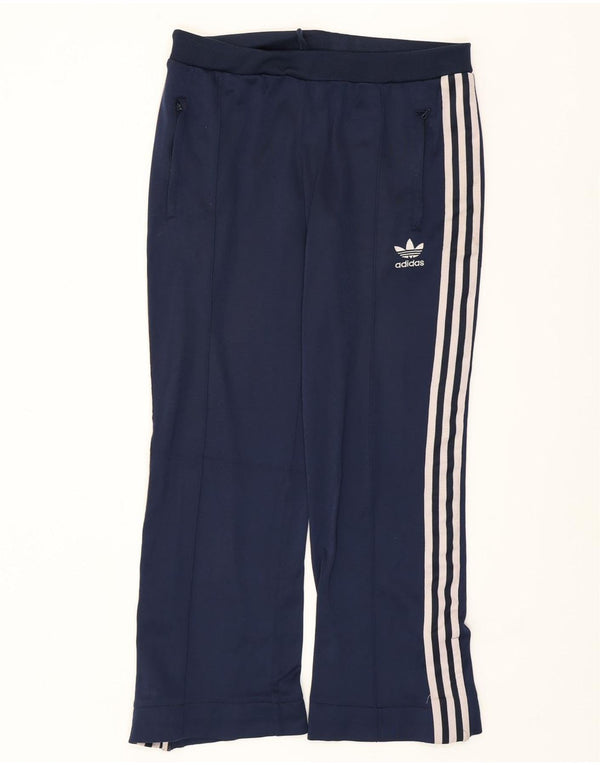 ADIDAS Pantalones de chándal para mujer UK 44 Mediano Azul marino Poliamida