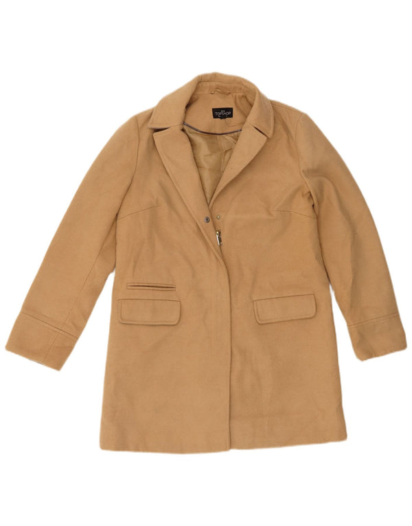 Topshop Abrigo para mujer UK 6 XS Beige Poliéster
