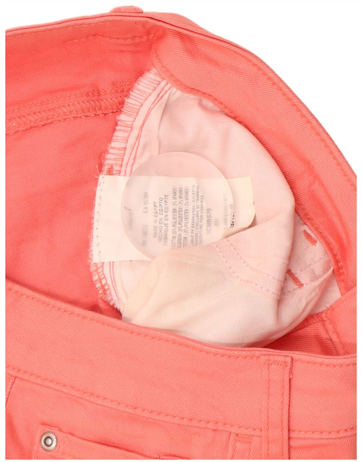 LEE Pantalones cortos casuales de talle medio para mujer, ajuste regular, talla 8, mediana, W28, algodón rosa