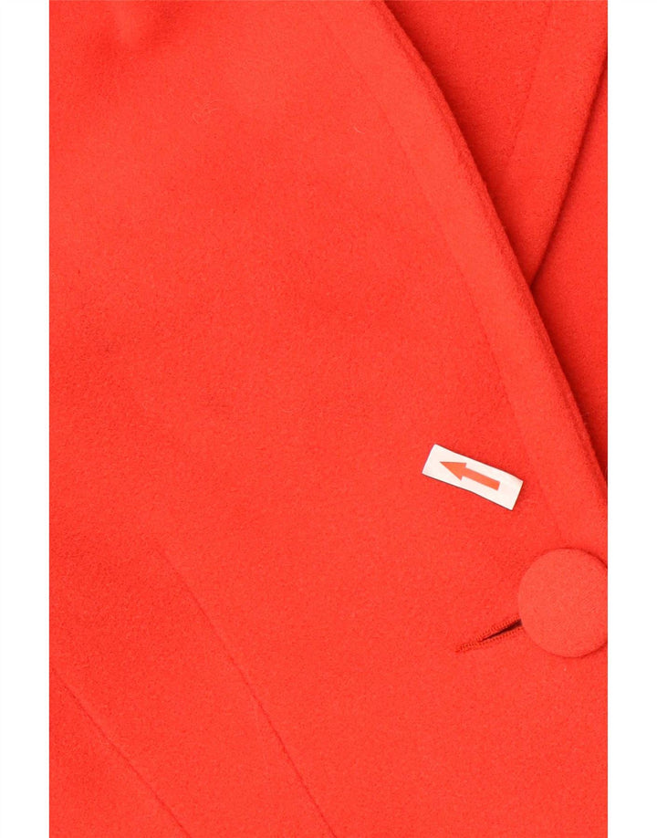 Armórica Chaqueta Blazer De 1 Botón Para Mujer IT 44 Lana Roja Mediana