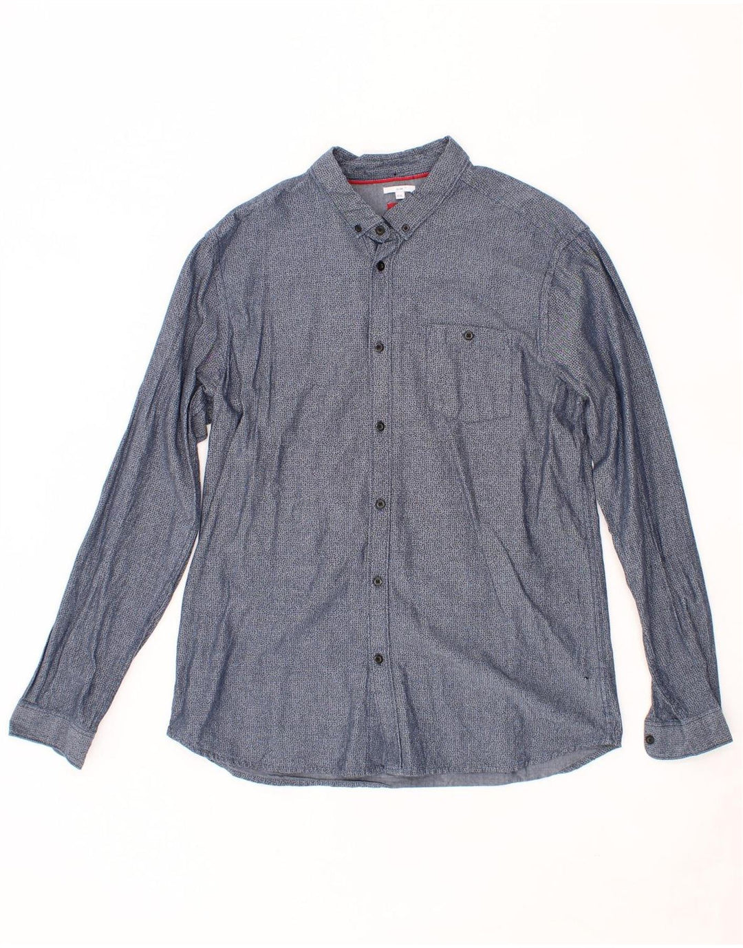 JULES Mens Shirt 2XL Navy Blue Spotted Vintage Jules and Second-Hand Jules from Messina Hembry 