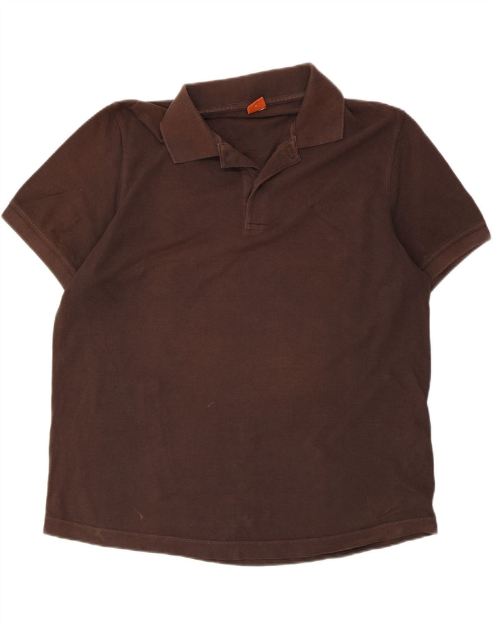 HUGO BOSS Polo Hombre XL Algodón Marrón