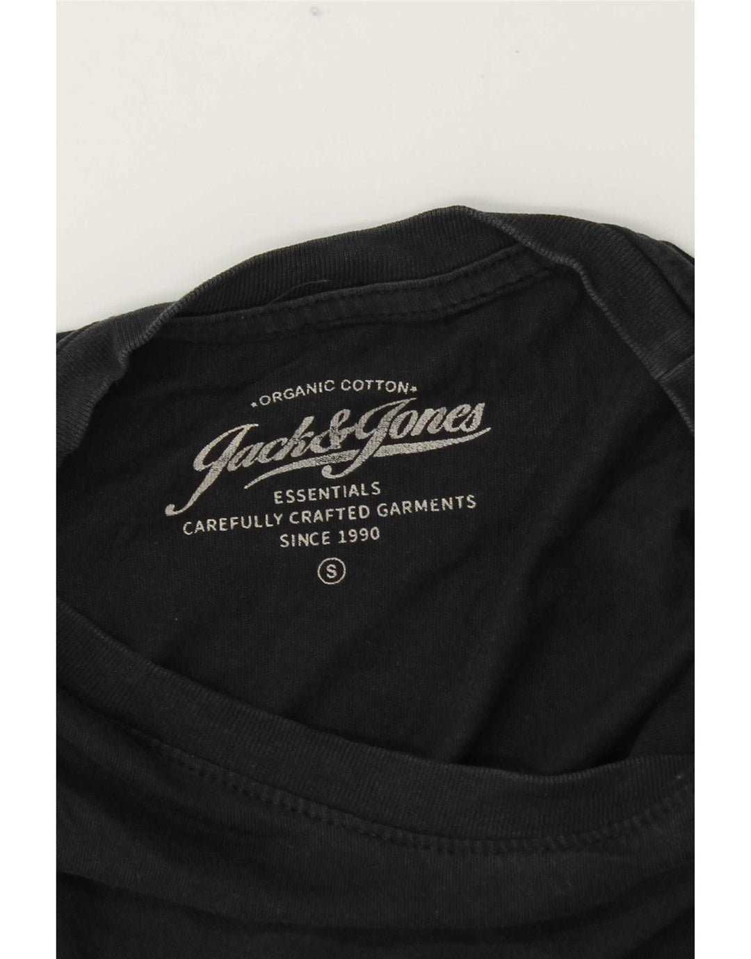 Jack & Jones Hombre Camiseta Top Small Negro Algodón