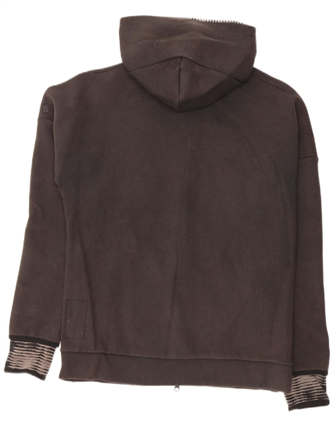 ADIDAS Suéter con capucha y cremallera para hombre Algodón negro mediano