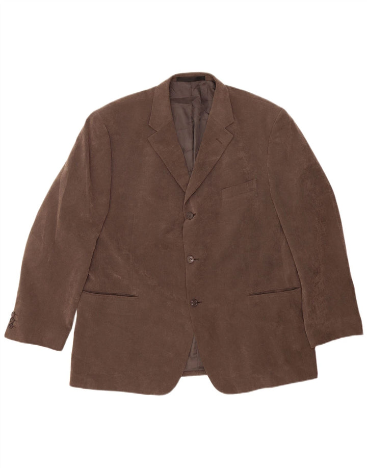 Marks & Spencer Chaqueta tipo blazer de 3 botones para hombre UK 46 XL Poliéster gris