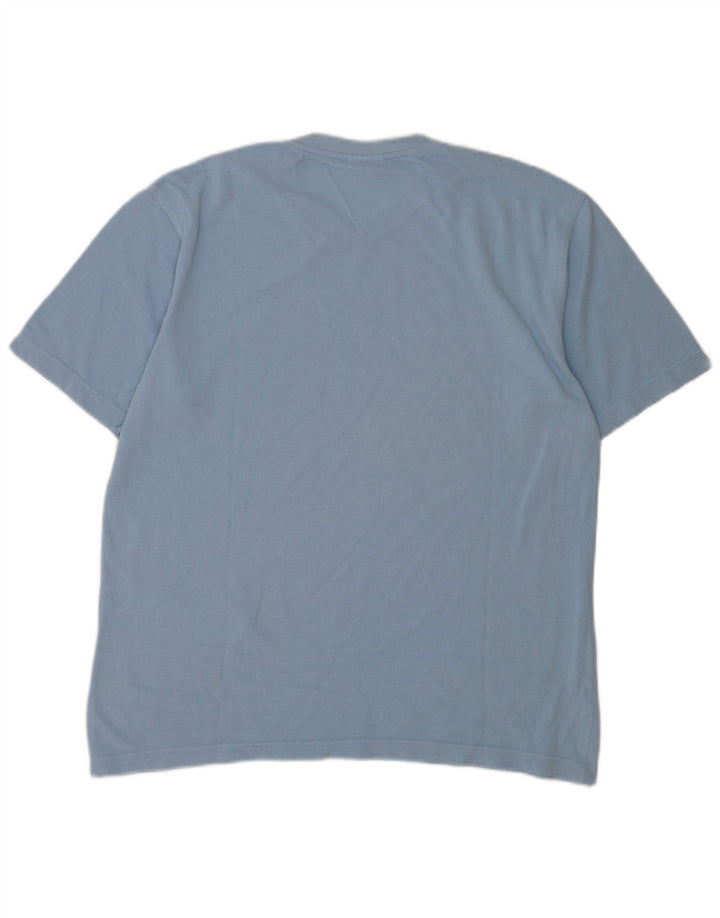 Camiseta Lacoste para hombre talla superior 4 algodón azul medio