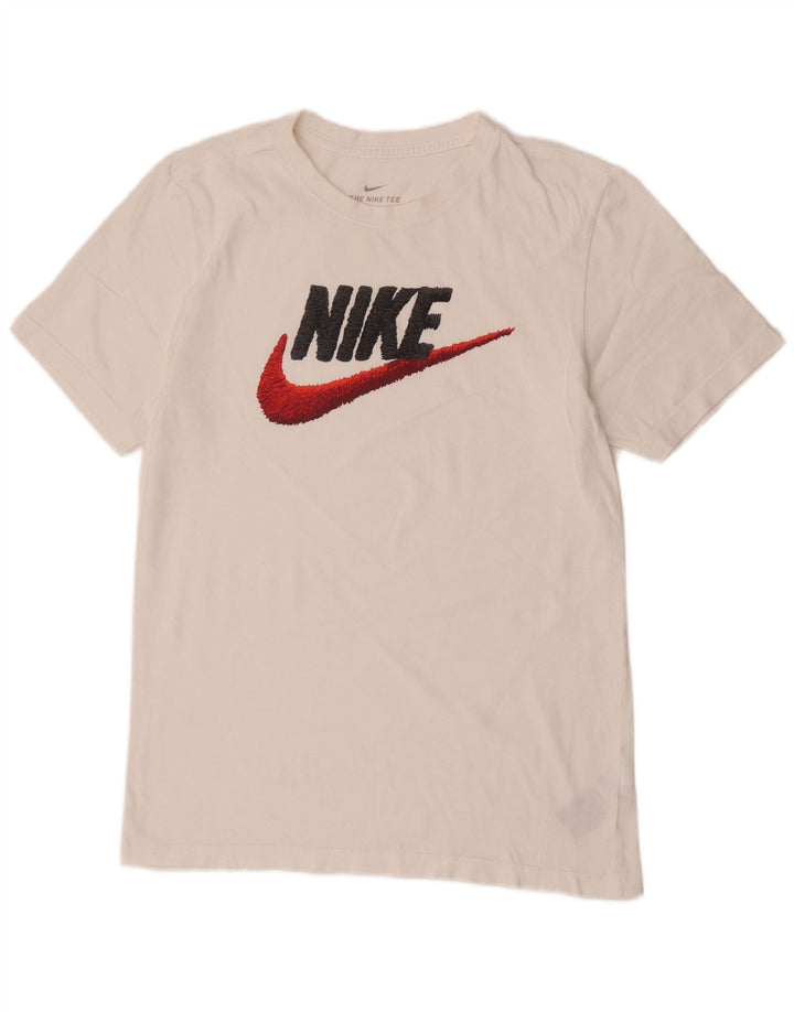 Nike - Camiseta gráfica para hombre, talla pequeña, algodón blanco