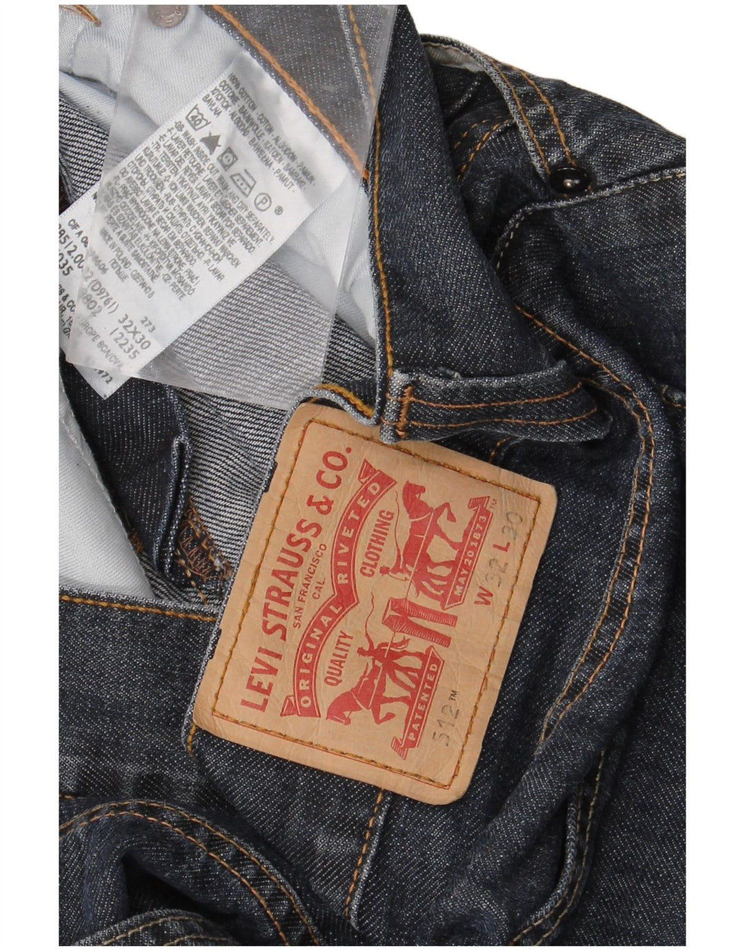 Levi's Mujer 512 Vaqueros Bootcut W32 L30 Algodón Azul Marino